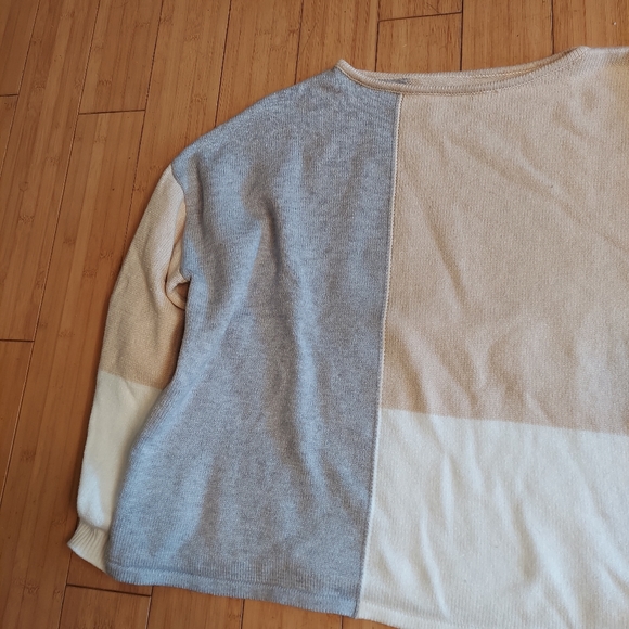 Coastal granny color block raglan sleeve sweater  xl - Picture 4 of 4